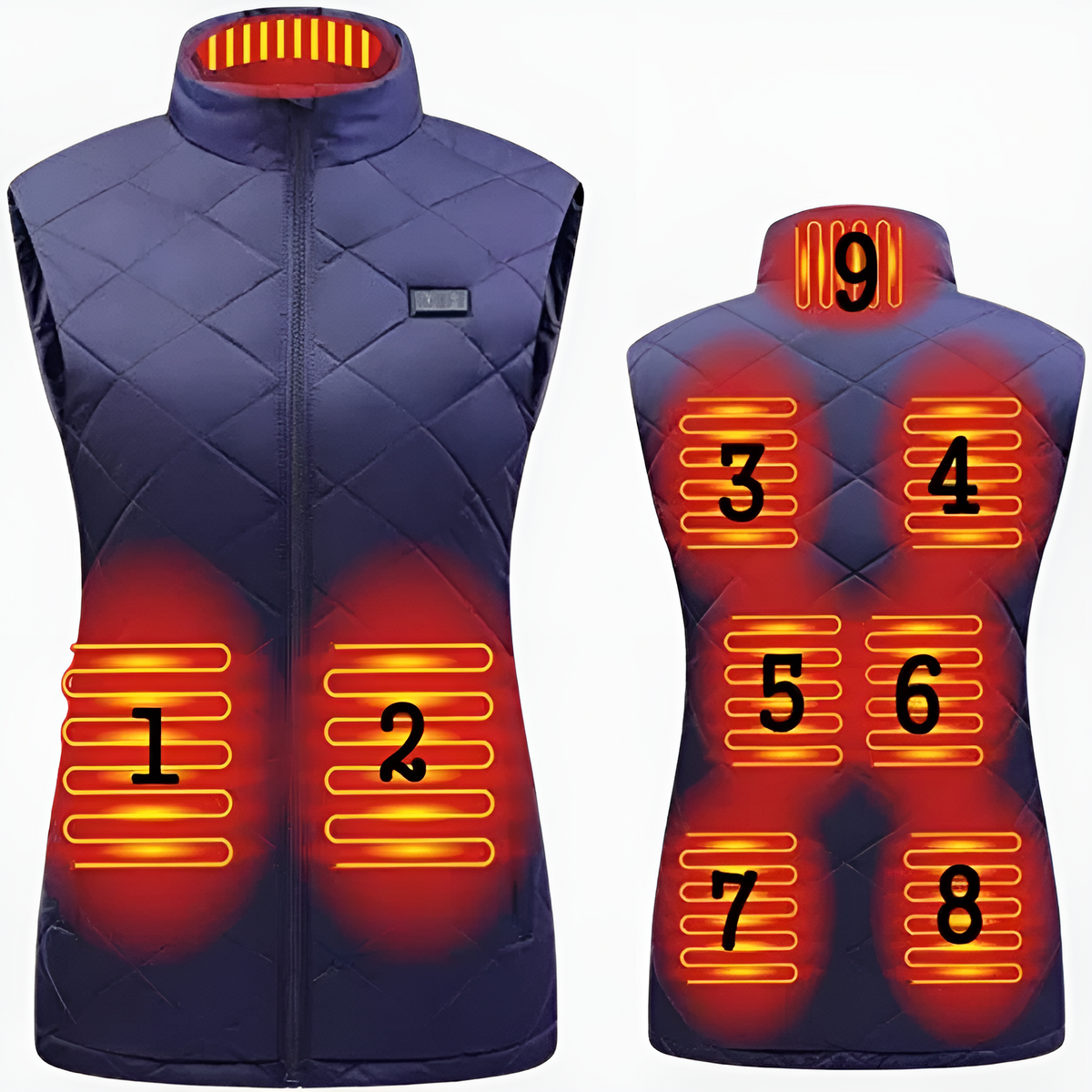 Lomaroshop | Heated vest for women with dual control and 9 heating zones – comfort and warmth for every season