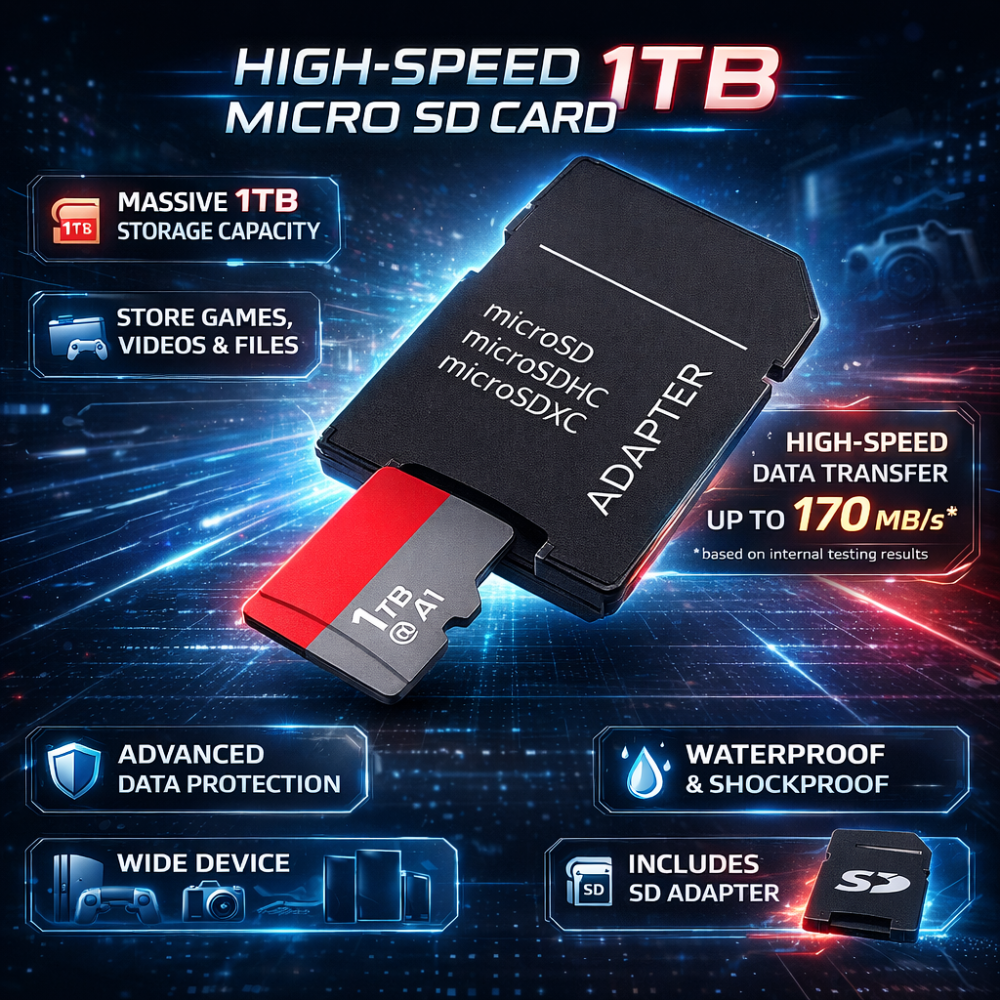 1TB Micro SD Card — High Speed Memory Storage