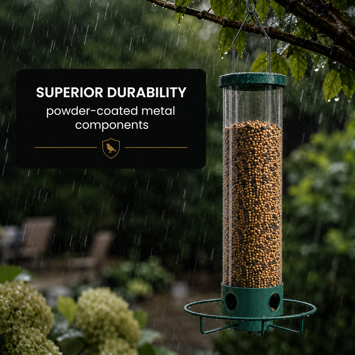 Squirrel Proof Bird Feeder with Spinning Perch