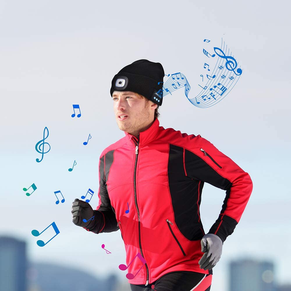 Lomaroshop | Bluetooth Beanie Hat Light Wireless Headphones