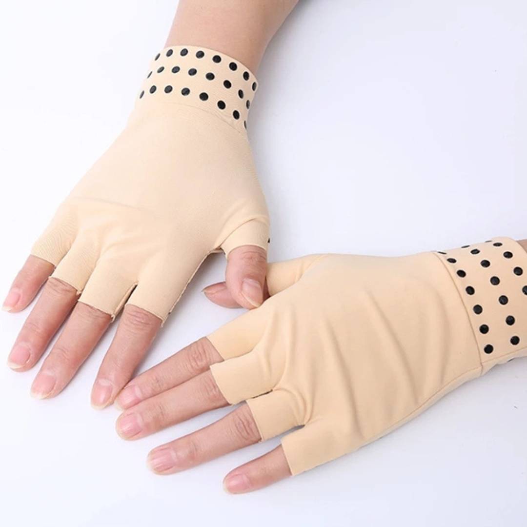 ThermaFlex Fingerless Arthritis Gloves | Magnetic Compression Gloves for Arthritis Pain Relief - Improved Circulation - Reduced Swelling Lomaroshop