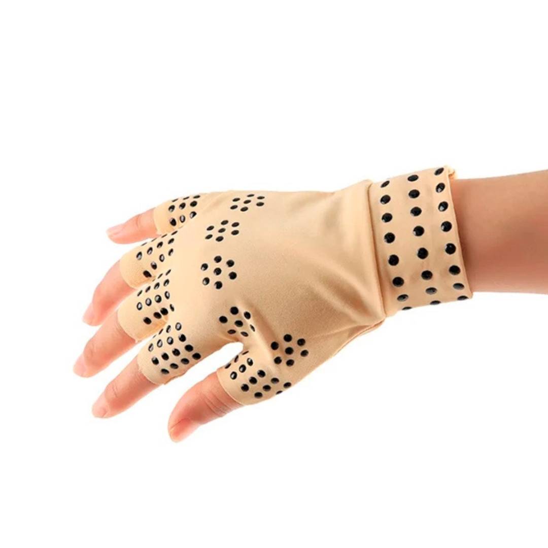 ThermaFlex Fingerless Arthritis Gloves | Magnetic Compression Gloves for Arthritis Pain Relief - Improved Circulation - Reduced Swelling Lomaroshop