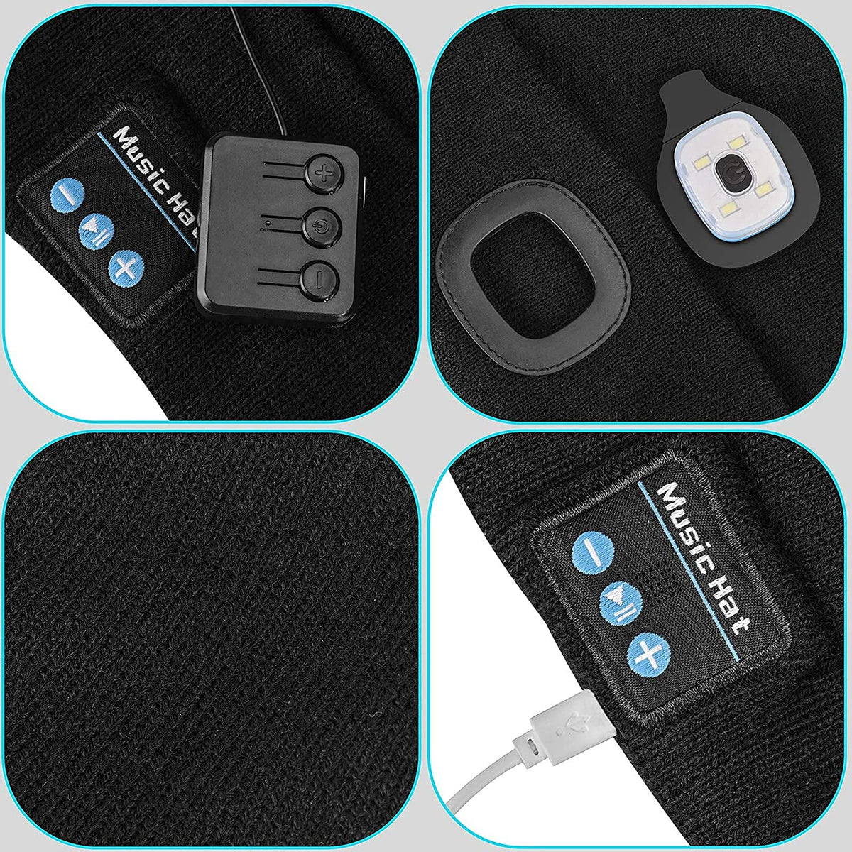 Lomaroshop | Bluetooth Beanie Hat Light Wireless Headphones
