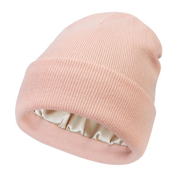 Lomaroshop | Noor Silk Winter Hat – Wool & Silk – Anti-Frizz Hair Protection