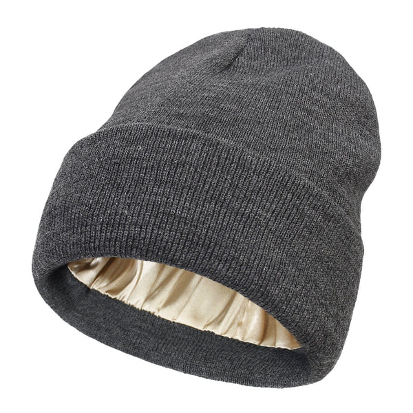 Lomaroshop | Noor Silk Winter Hat – Wool & Silk – Anti-Frizz Hair Protection