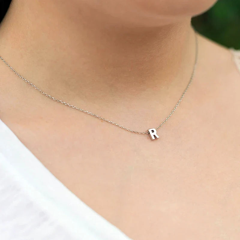 Lomaroshop | Dainty Minimal Letter Initial Necklace