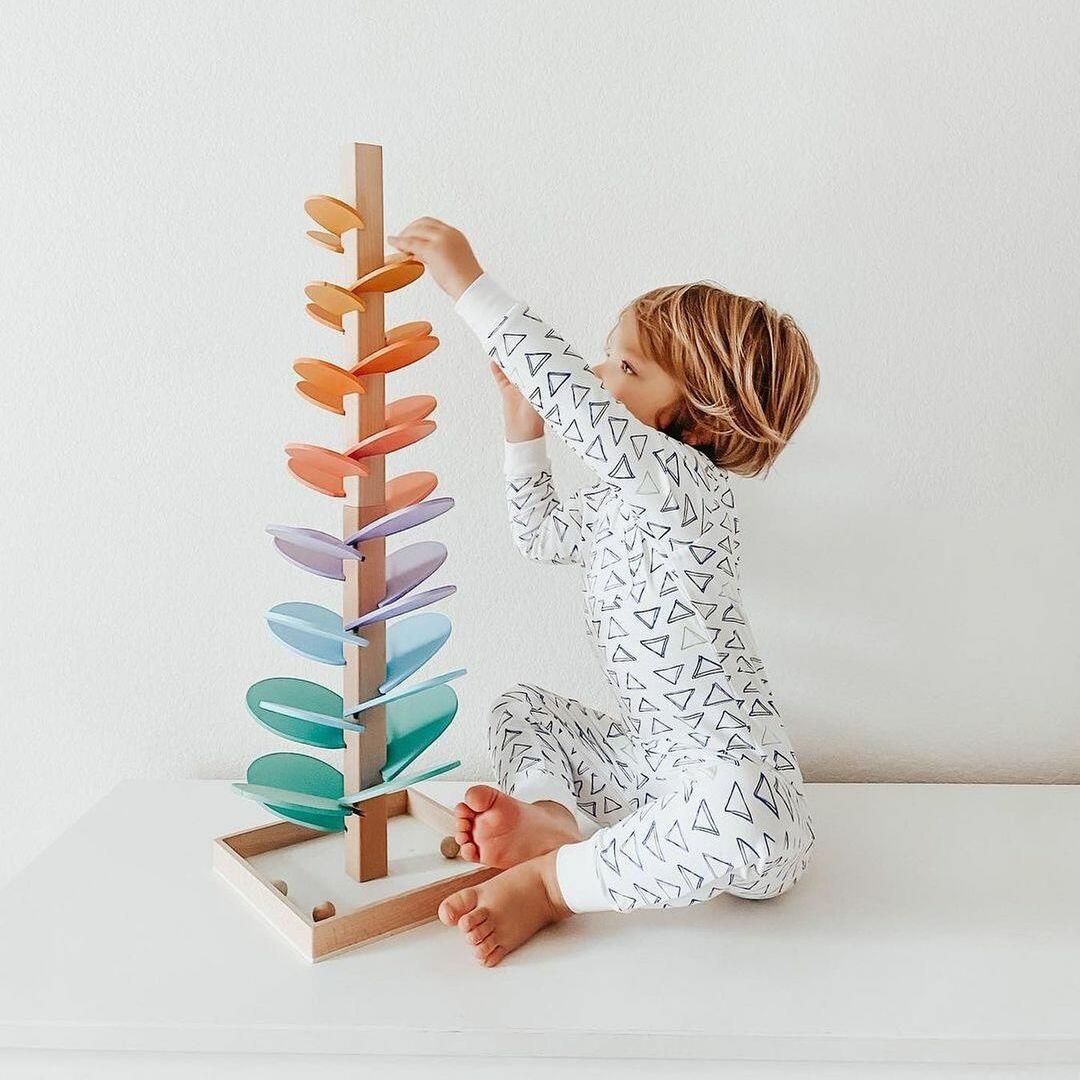 Wooden Rainbow Sound Tower  Educational Sensory Play Set - Product detail 4