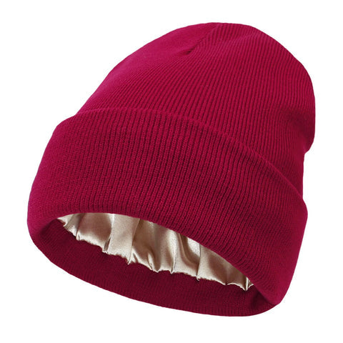 Lomaroshop | Noor Silk Winter Hat – Wool & Silk – Anti-Frizz Hair Protection