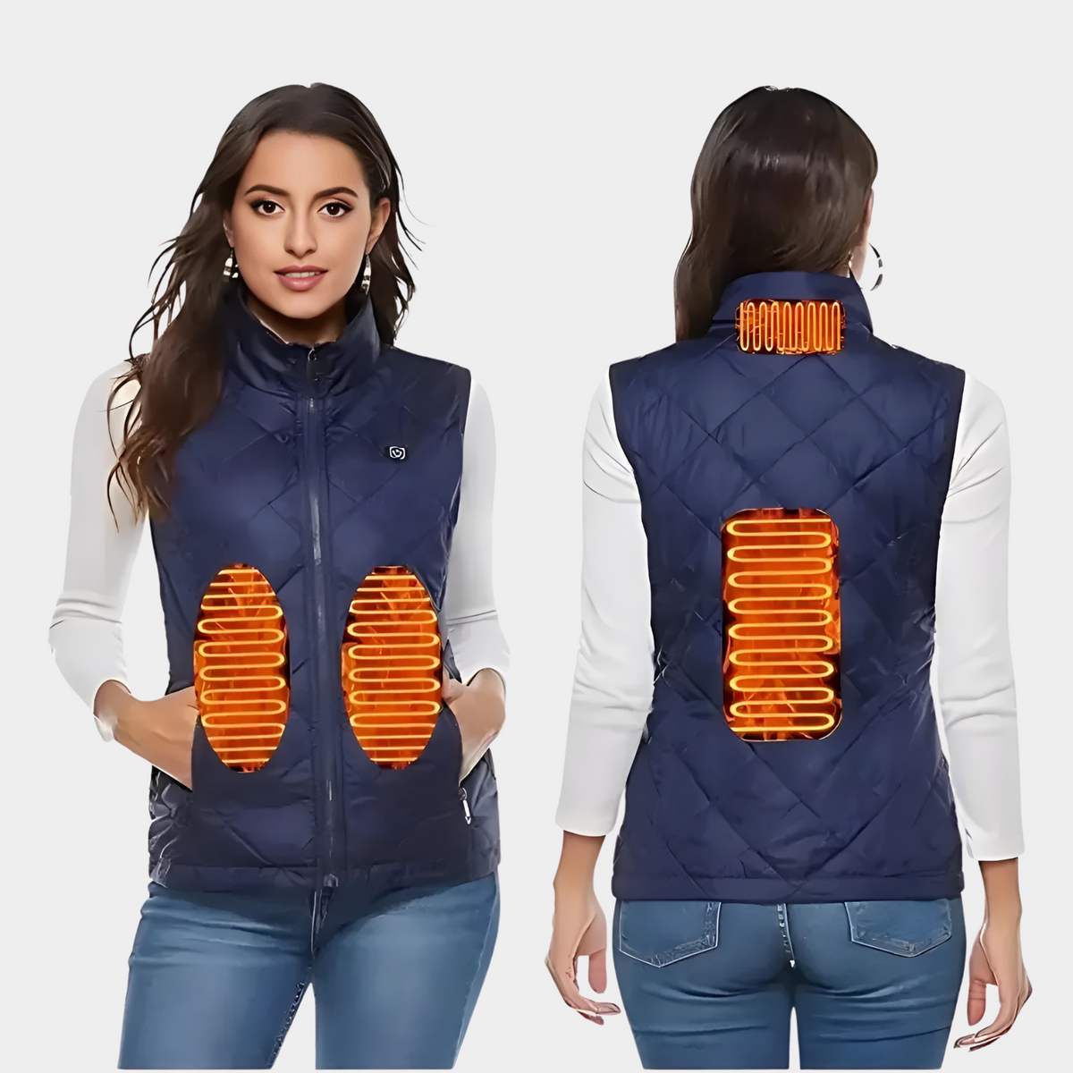 Lomaroshop | Heated vest for women with dual control and 9 heating zones – comfort and warmth for every season