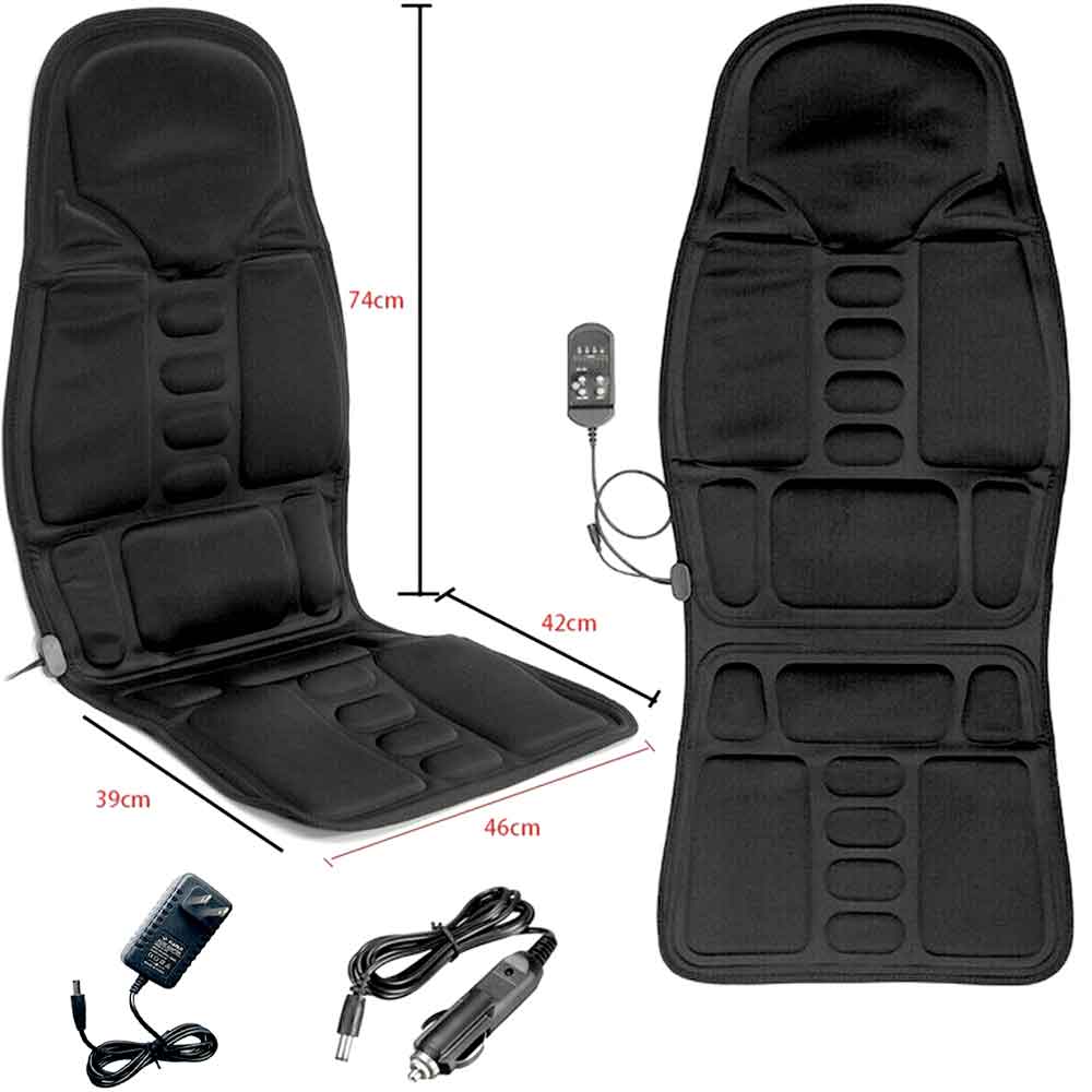 Lomaroshop | 8-Mode Heated Massage Chair Pad for Back, Neck & Full-Body Relaxation – Perfect for Car & Home