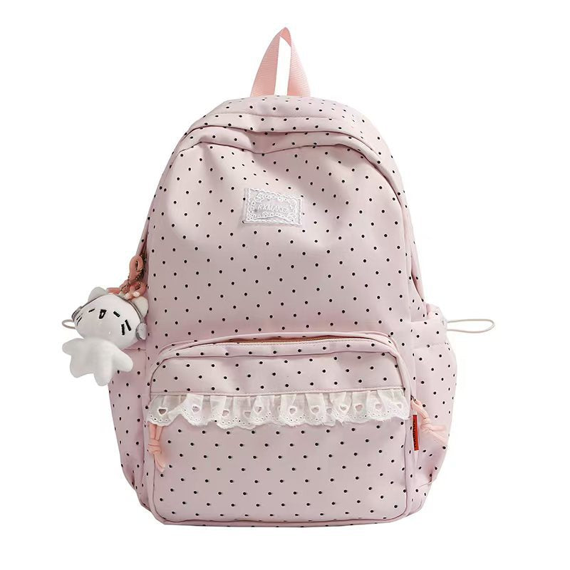 Polka Dot Ruffled Backpack Lomaroshop