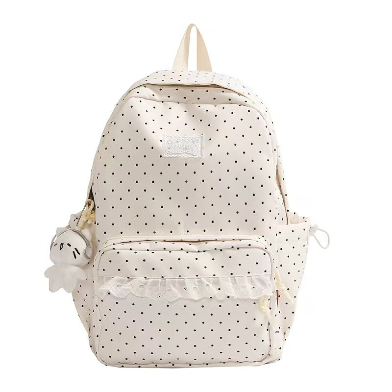 Polka Dot Ruffled Backpack Lomaroshop