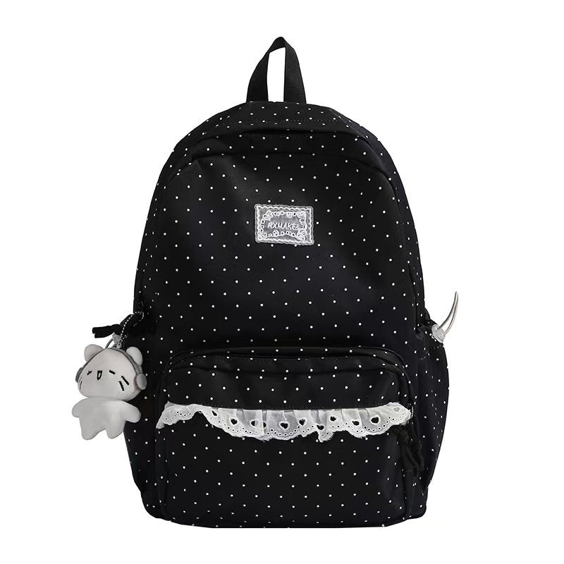 Polka Dot Ruffled Backpack Lomaroshop
