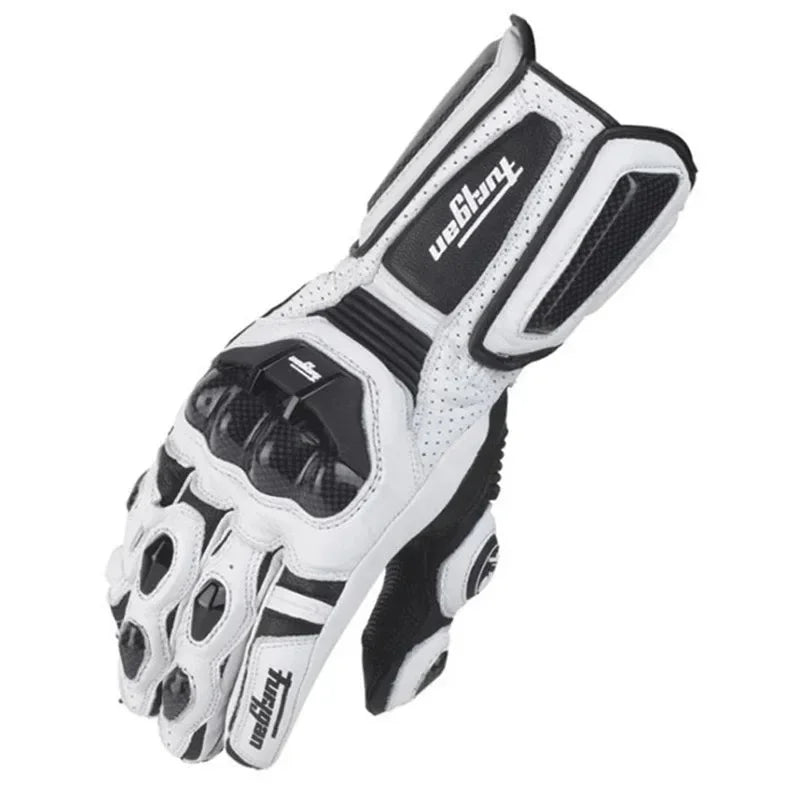 Lomaroshop | Motorcycle Gloves RidePro Carbon | Wind & Waterproof | Touchscreen Compatible | Genuine Leather Protectors | For Summer & Winter