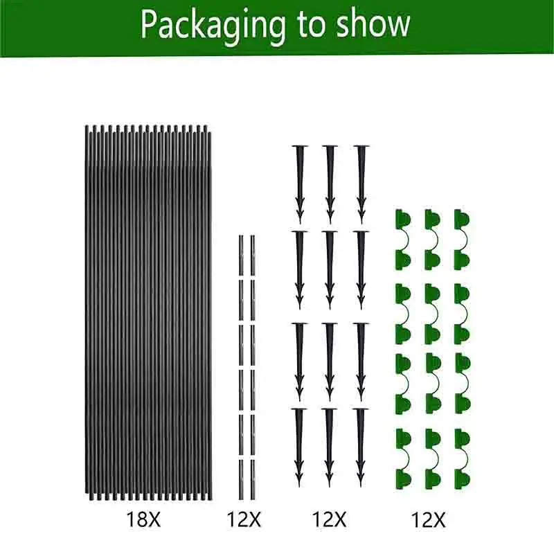 Lomaroshop | Plantura FlexGrow Garden Arch Set made of fiberglass | DIY Plant Tunnel for raised beds & cold frames | Rustproof & Reusable | Including connectors