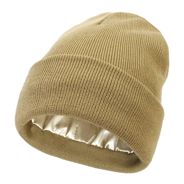 Lomaroshop | Noor Silk Winter Hat – Wool & Silk – Anti-Frizz Hair Protection