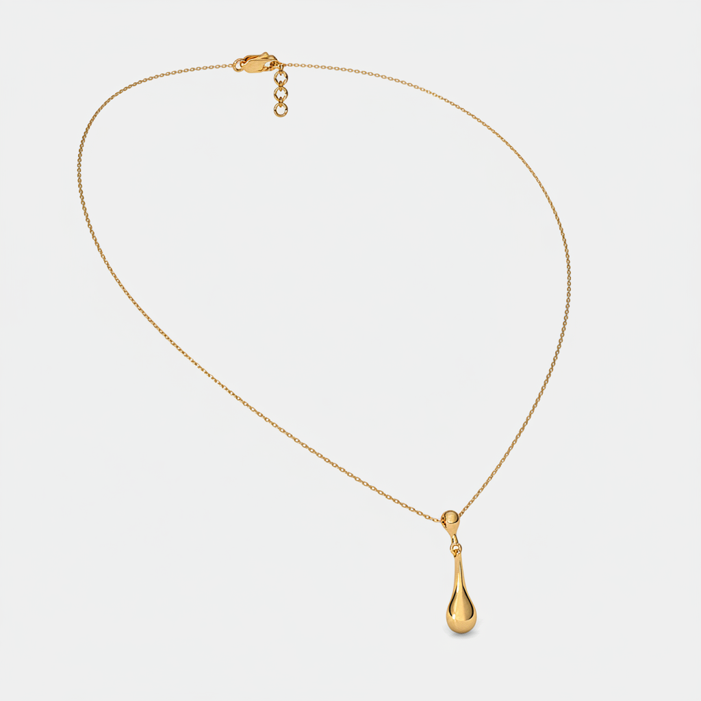 Elegant Dripdrop 22K Yellow Gold Necklace