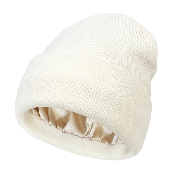 Lomaroshop | Noor Silk Winter Hat – Wool & Silk – Anti-Frizz Hair Protection