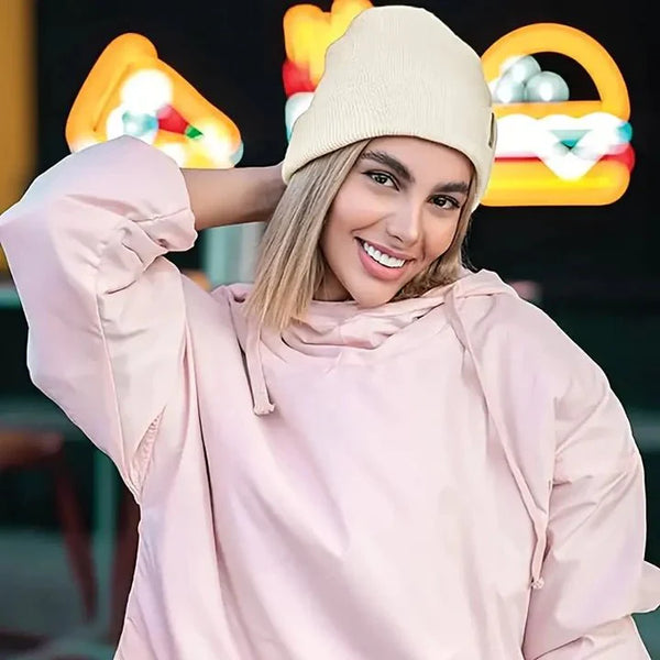 Lomaroshop | Noor Silk Winter Hat – Wool & Silk – Anti-Frizz Hair Protection