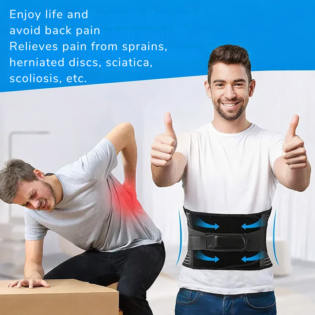 Back Support | Lumbar Support Belt | 360-Degree Stabilization | OrthoFlexa
