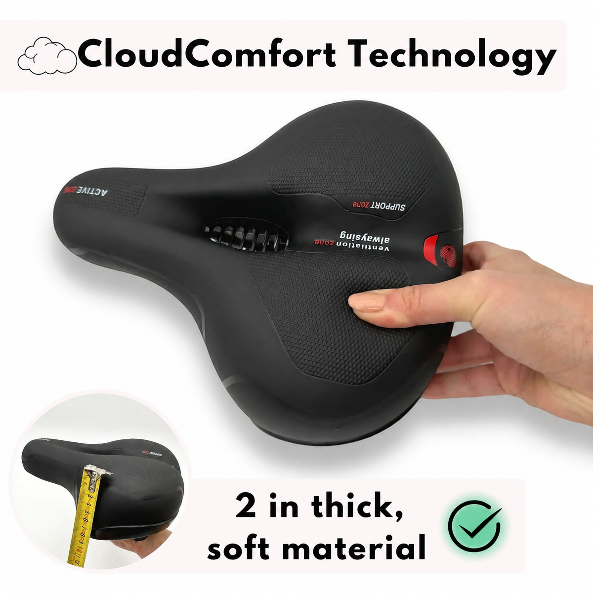 Bike Saddle | Ergonomic Comfort | Shock-Absorbing | RideRelief