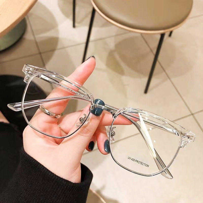 Blue Light Blocking Half-Rim Glasses
