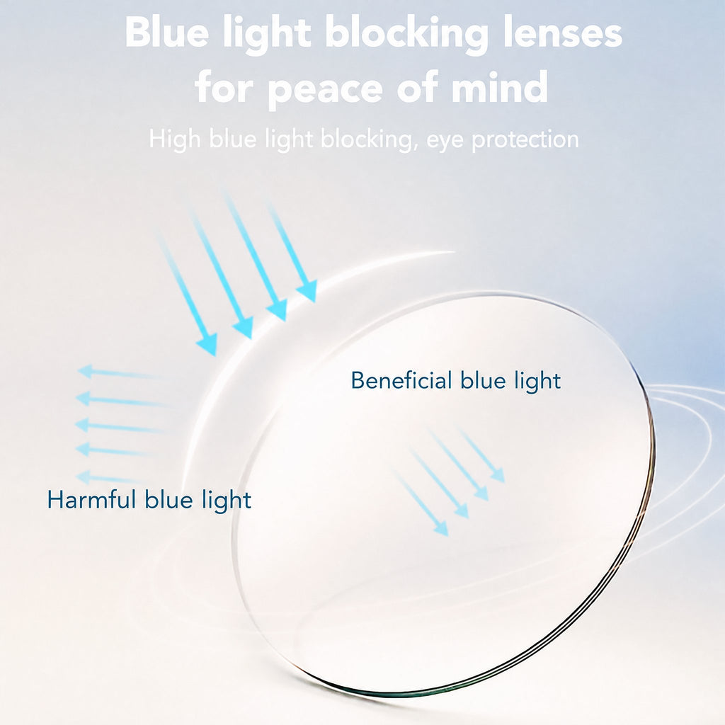 Blue Light Blocking Half-Rim Glasses