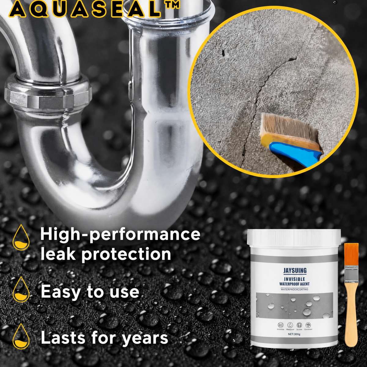 Buy 1 Get 1 Free | AquaSeal™ Leak Protection, Seals All Surfaces