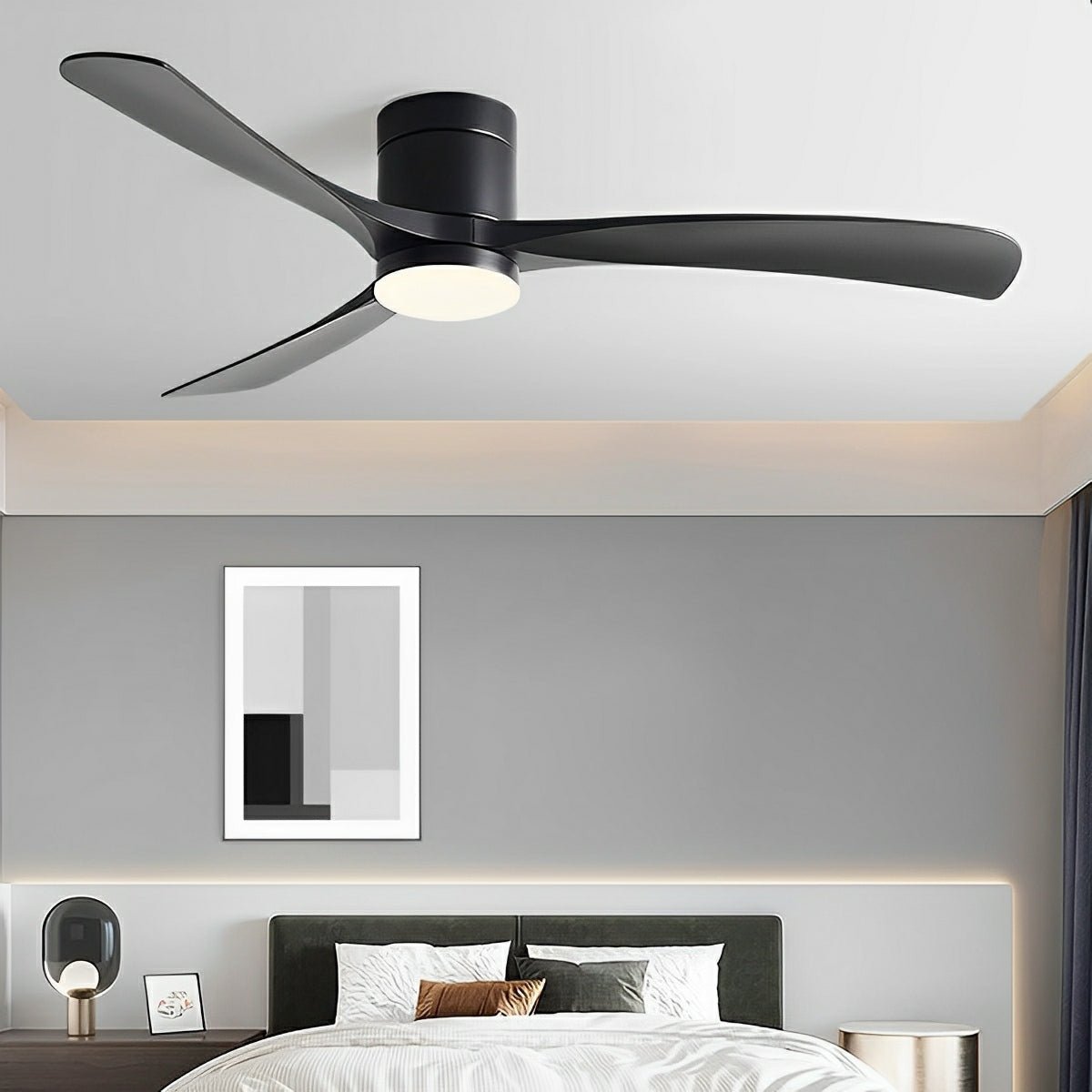 Ceiling Fan | Integrated LED Light | Flat Radial Blades