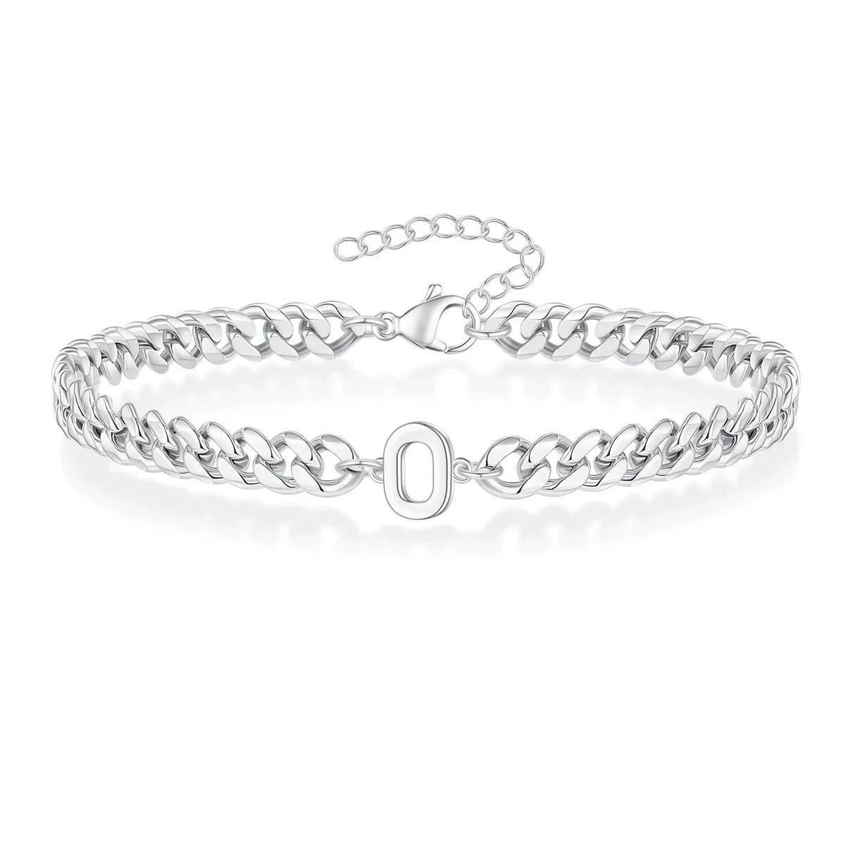 Lomaroshop | Couples Letter Initial Cuban Bracelet