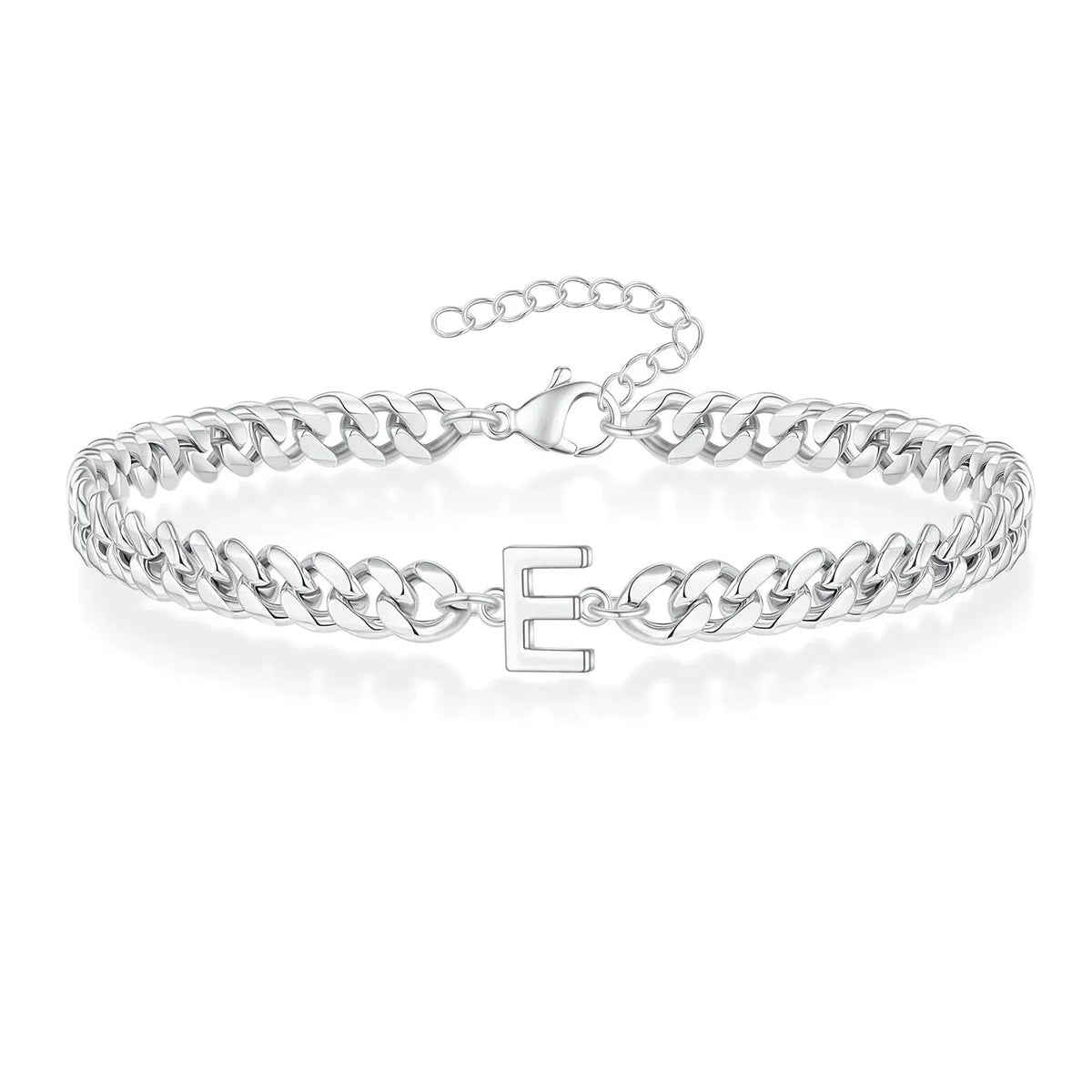 Lomaroshop | Couples Letter Initial Cuban Bracelet