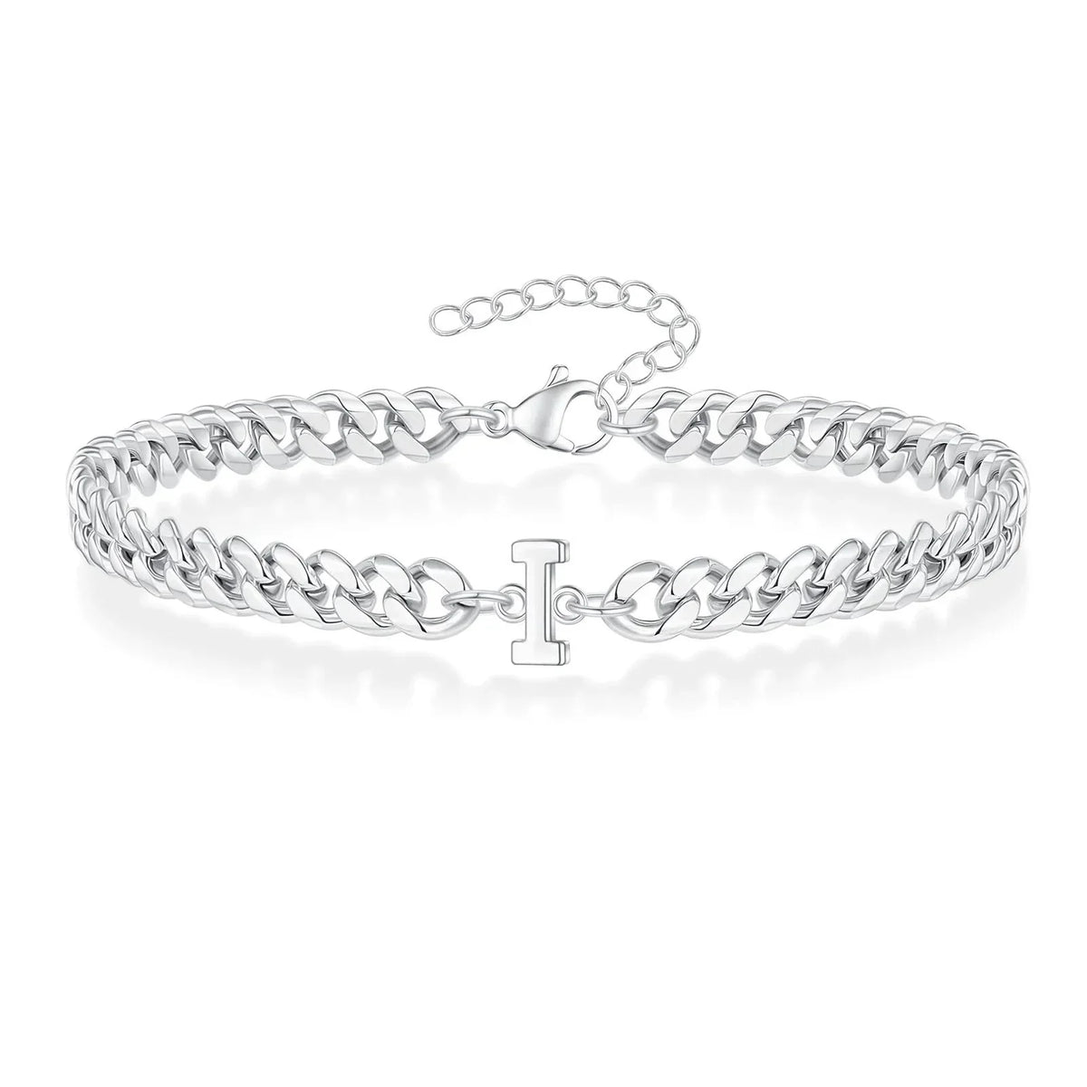 Lomaroshop | Couples Letter Initial Cuban Bracelet