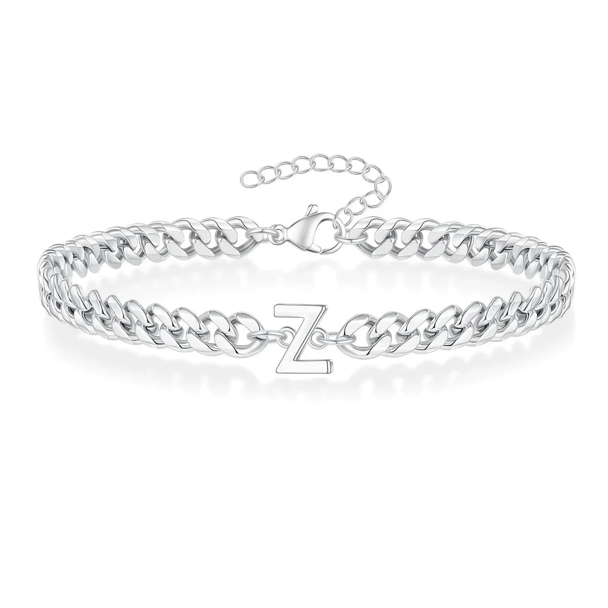 Lomaroshop | Couples Letter Initial Cuban Bracelet