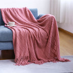 Cozy Knitted Throw Blanket