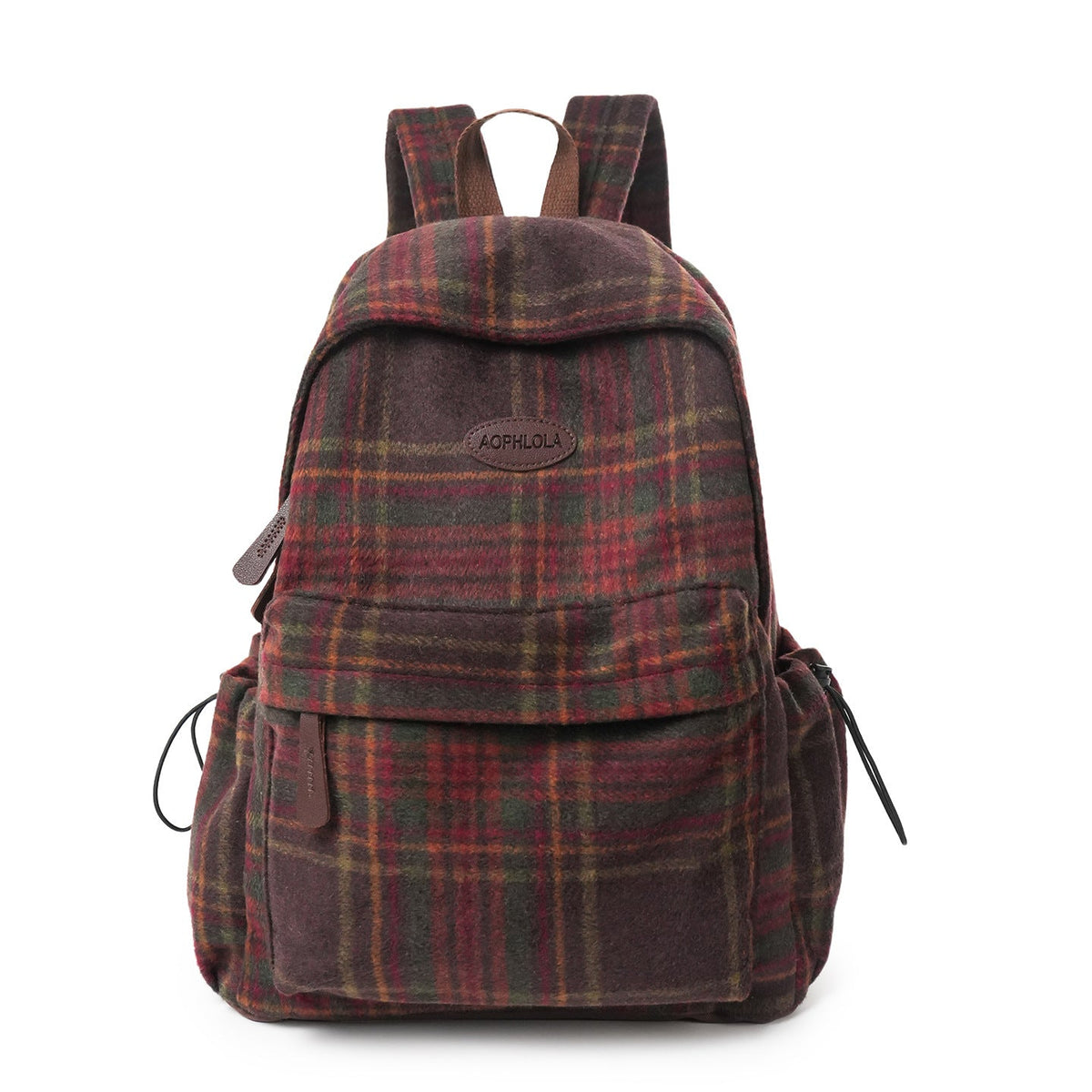 Cozy Plaid Patterned School Backpack