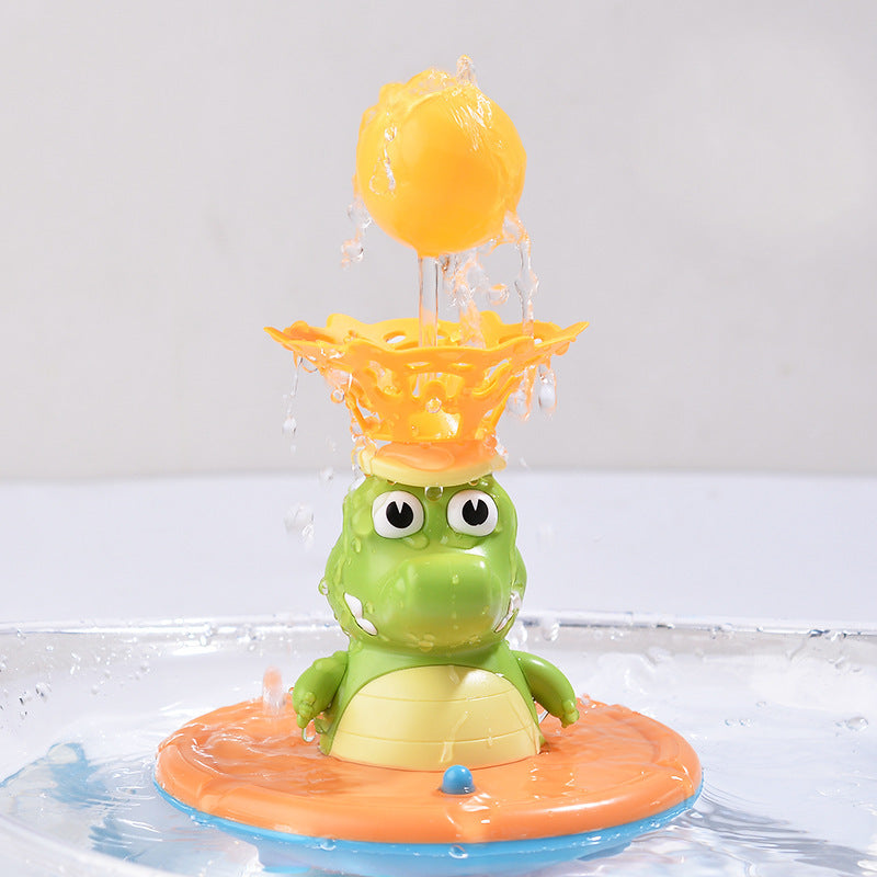 Crocodile Fountain Bath Toy with Pictured Spray Toppers