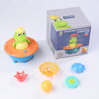 Crocodile Fountain Bath Toy with Pictured Spray Toppers