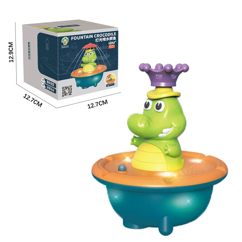 Crocodile Fountain Bath Toy with Pictured Spray Toppers