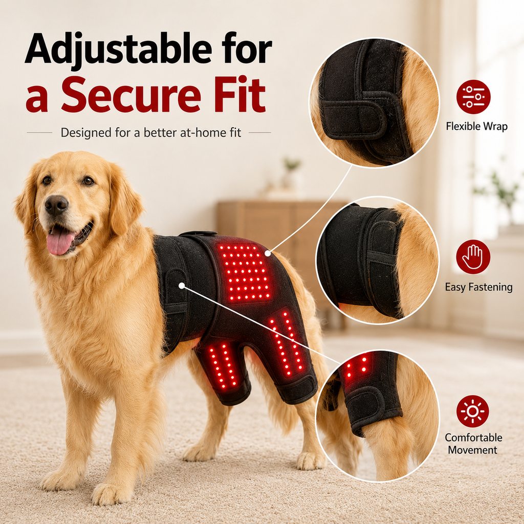 Lomaroshop Wearable Dog Red Light Therapy Wrap for At-Home Hip & Leg Care - Hands-Free 660nm + 850nm image 9