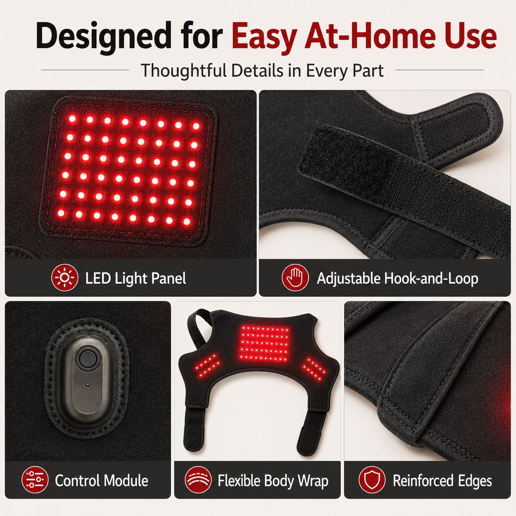 Lomaroshop Wearable Dog Red Light Therapy Wrap for At-Home Hip & Leg Care - Hands-Free 660nm + 850nm image 8