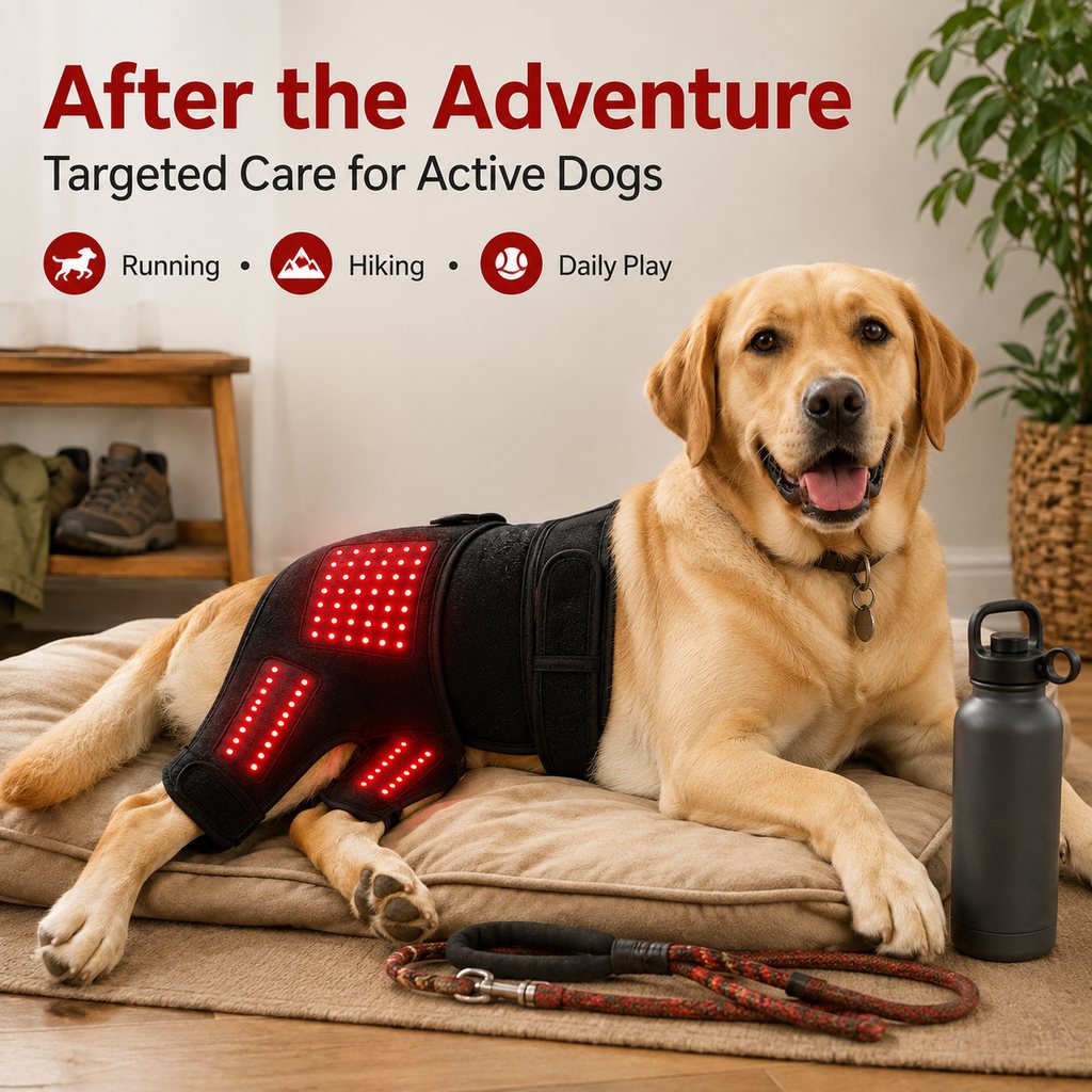Lomaroshop Wearable Dog Red Light Therapy Wrap for At-Home Hip & Leg Care - Hands-Free 660nm + 850nm image 2