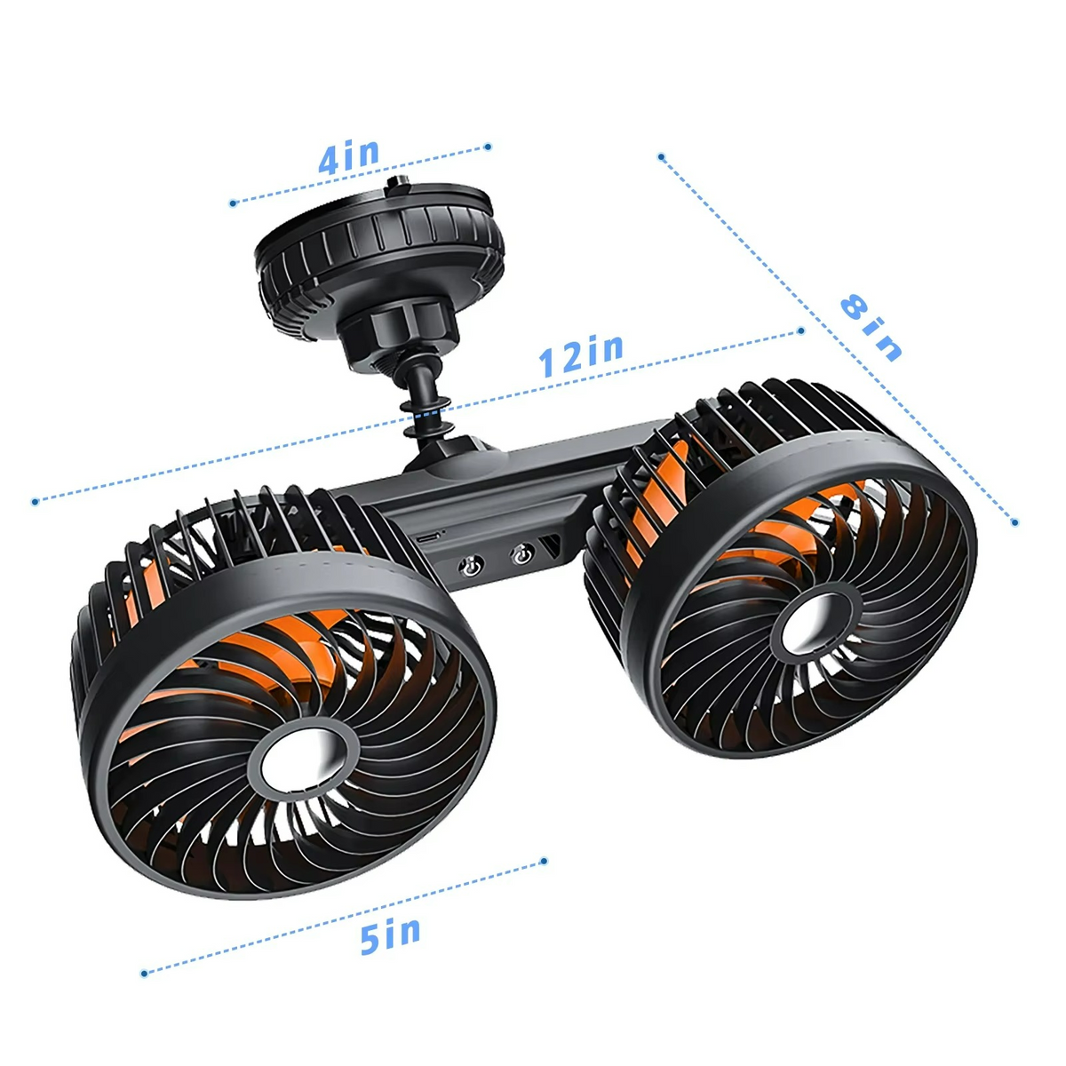 Lomaroshop | AeroBreeze Car Fan | Wireless fan with 4000 mAh battery and 3 fan speeds