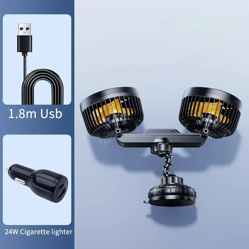 Lomaroshop | AeroBreeze Car Fan | Wireless fan with 4000 mAh battery and 3 fan speeds