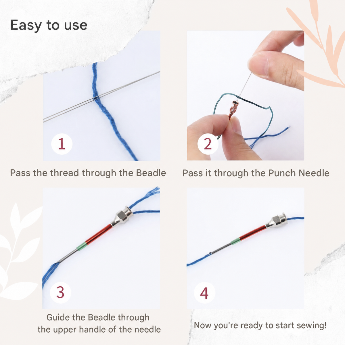 Embroidery needle set | Easy stitching | Color-coded needles | EasyStitch
