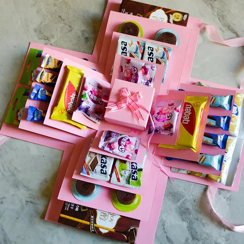 Explosion box gift | Personalized | With secret compartment | 8 butterflies free