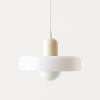 Fjolyn Indoor Ceiling Lamp With Glass Finished In Bauhaus Style