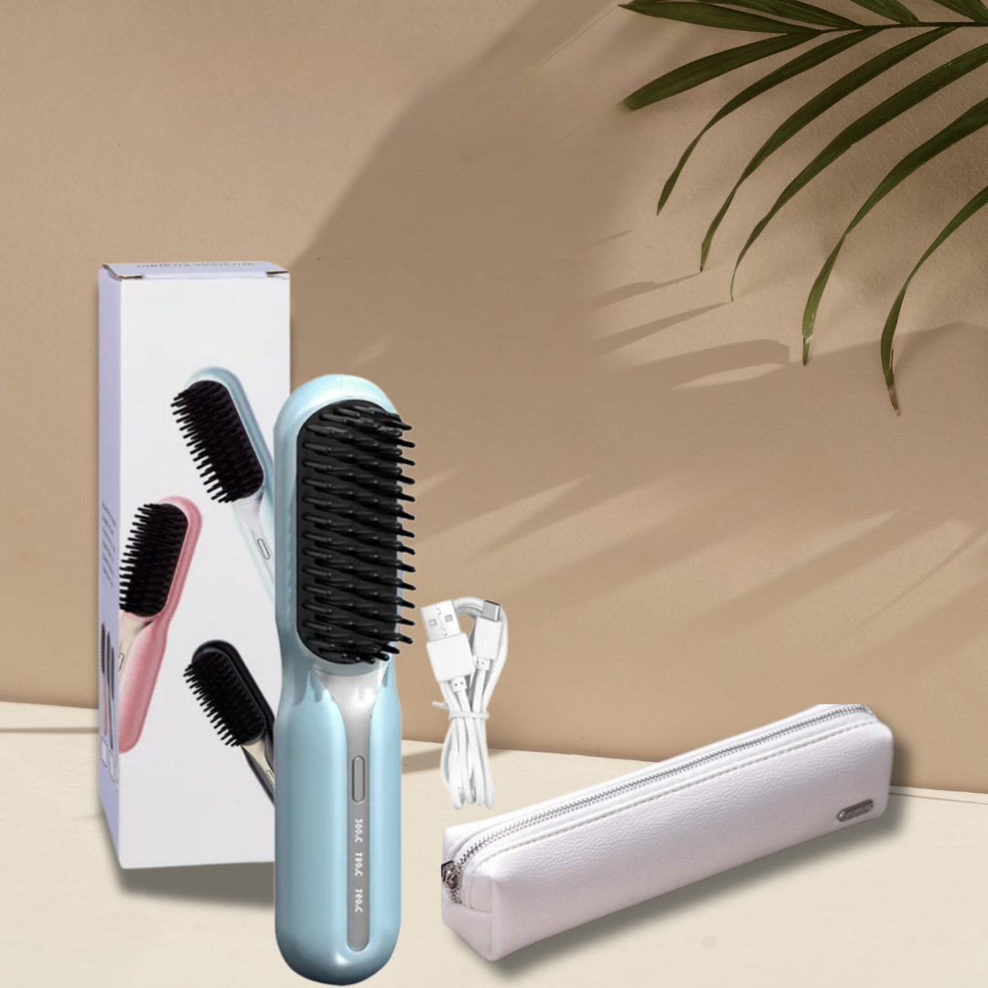 Flat Iron | Cordless Straightening Brush | Fast Styling & Shiny Hair | IonFlex Styler