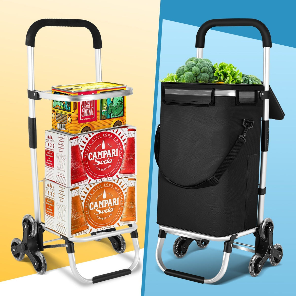 Folding 10.6 gal shopping trolley