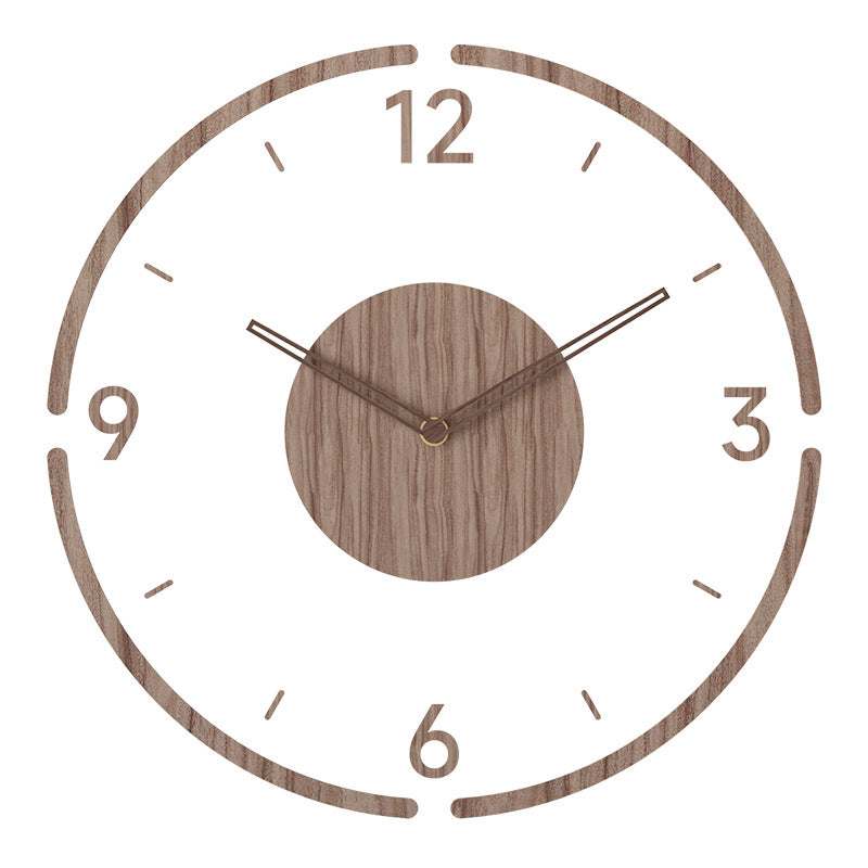 Minimalist wooden wall clock – Scandinavian style, 11.8 in