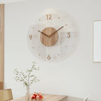 Minimalist wooden wall clock – Scandinavian style, 11.8 in